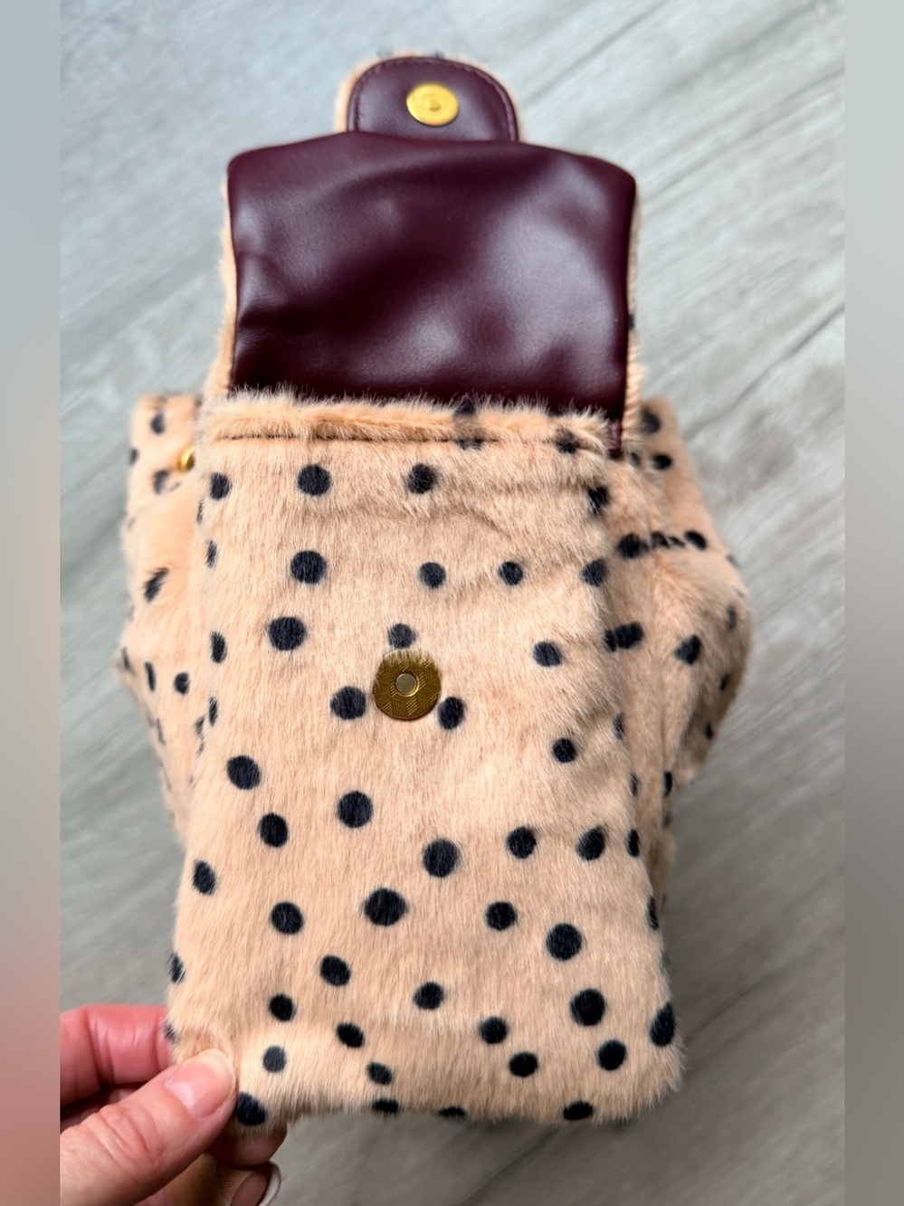 FULL SET NEW Source Unknown Chanel Pony Hair Mini 25 Cheetah Polka Dot Print Bag - Picture 11 of 16